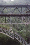 puente de hierro sobre el cabe en Areas